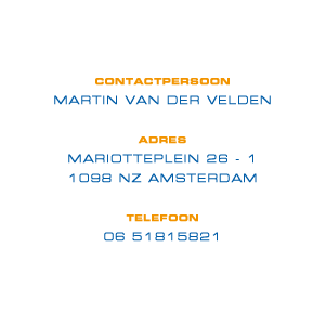 Business Graphics, Mariotteplein 26 -1, 1098 NZ Amsterdam, tel: +31 651815821